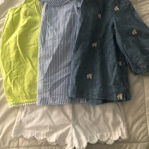 Crewcuts lot tops and shorts size 10